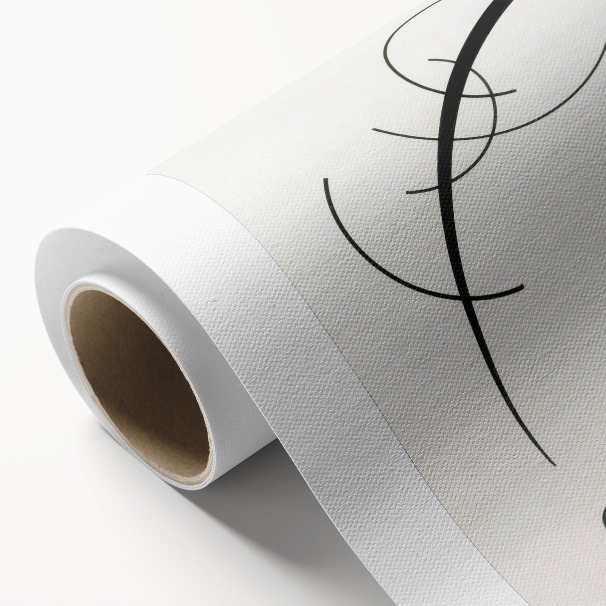 Minimalist Modern Art: Free Curve Design by Wassily Kandinsky