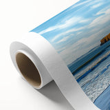 Stunning rolled canvas artwork showcasing a vibrant landscape with dramatic cliffs, ideal for home decor. The textured finish enhances visual depth and appeal.