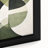 Modern Dining Room Wall Art – Abstract Green and White Canvas Print