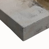 Abstract architectural wall art on stretched canvas, showcasing intricate geometric patterns in vibrant colors, perfect for modern home decor.