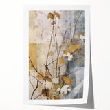 Abstract floral wall art rolled print featuring vibrant colors and intricate patterns, ideal for home decor, packaged securely in a protective cardboard tube.