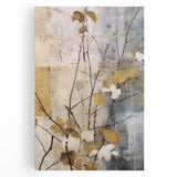 Colorful abstract floral wall art on stretched canvas, showcasing vibrant hues of pink, blue, and green, perfect for modern home decor. Ideal for adding a touch of elegance and style to any room.