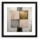 Abstract geometric frame with a sleek black finish, showcasing a modern design that enhances any decor, perfect for contemporary art displays or home styling.