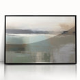Abstract landscape wall art framed in black acrylic, showcasing vibrant colors and modern design elements, perfect for enhancing contemporary home decor.