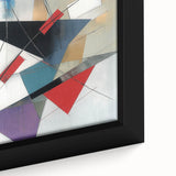 Contemporary Abstract Canvas – Angular Energy in Red & Teal