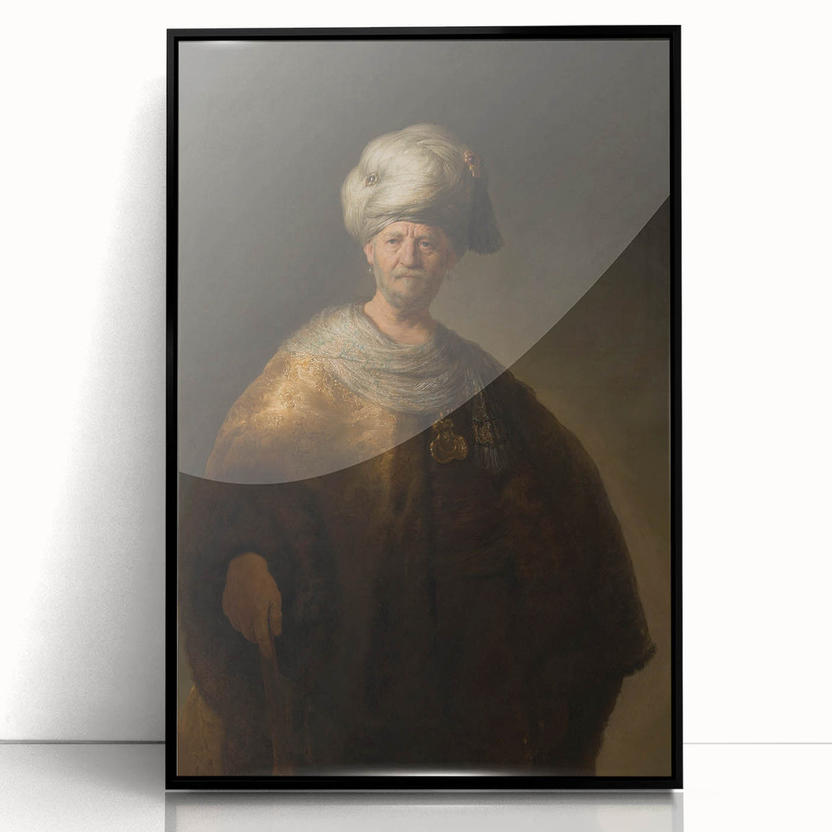 Historical Baroque Art Print of a Turbaned Gentleman - Classic Wall Art