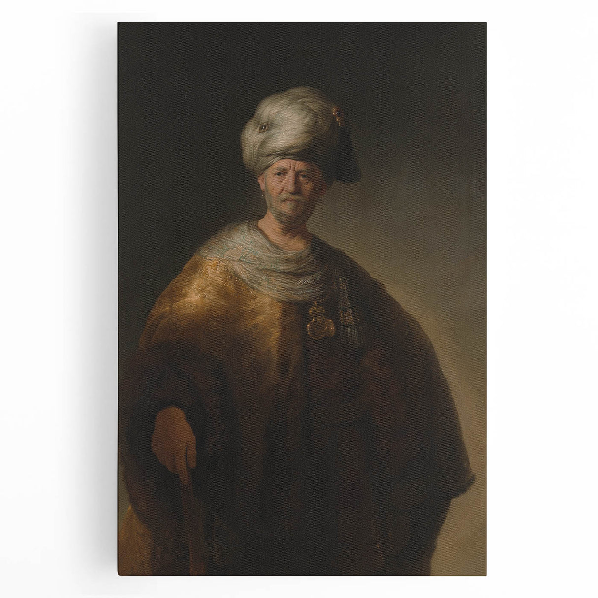 Historical Baroque Art Print of a Turbaned Gentleman - Classic Wall Art