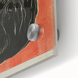 Expressionist Art - Bold Old Man Portrait in Black and Red Tones