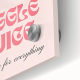 Large abstract wall art featuring mid-century modernist design in vibrant colors on acrylic glass.