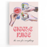 Black and white stretched canvas featuring various kitchen utensils, ideal for kitchen wall art.