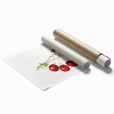 Extra large rolled print featuring an array of vibrant fruits in watercolor.