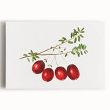 Large black and white canvas print featuring assorted fruits, ideal for kitchen wall art.