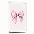 Pink Bow Watercolor Print - Girls Bedroom Wall Art