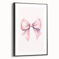 Pink Bow Watercolor Print - Girls Bedroom Wall Art
