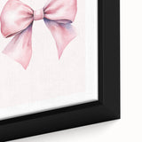 Pink Bow Watercolor Print - Girls Bedroom Wall Art