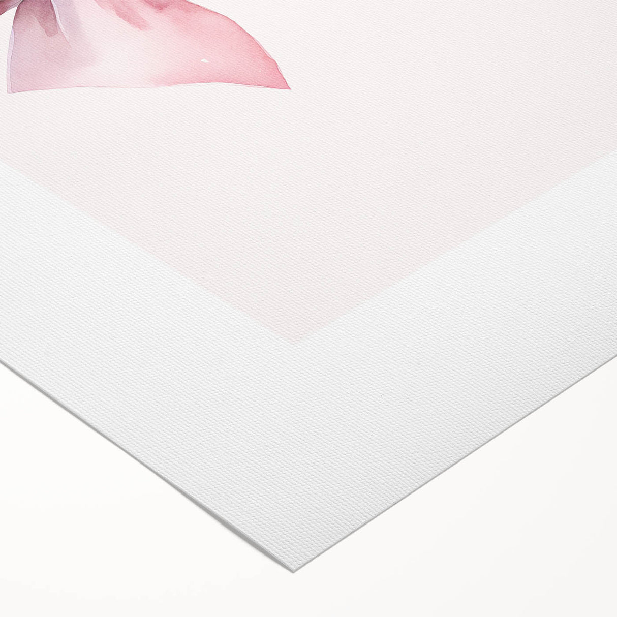 Pink Bow Watercolor Print - Girls Bedroom Wall Art