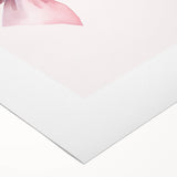 Pink Bow Watercolor Print - Girls Bedroom Wall Art