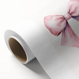 Pink Bow Watercolor Print - Girls Bedroom Wall Art