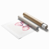 Pink Bow Watercolor Print - Girls Bedroom Wall Art