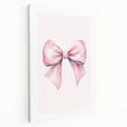 Pink Bow Watercolor Print - Girls Bedroom Wall Art