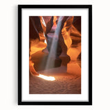 Black-framed landscape artwork featuring vibrant canyons, showcasing rich colors and intricate details, suitable for home decor and art enthusiasts.