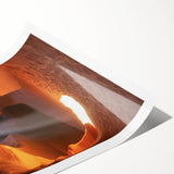 Stunning landscape print showcasing vibrant canyons in rich earthy tones, rolled for easy transport and display, ideal for home or office decor. Perfect for nature lovers seeking a bold statement piece.