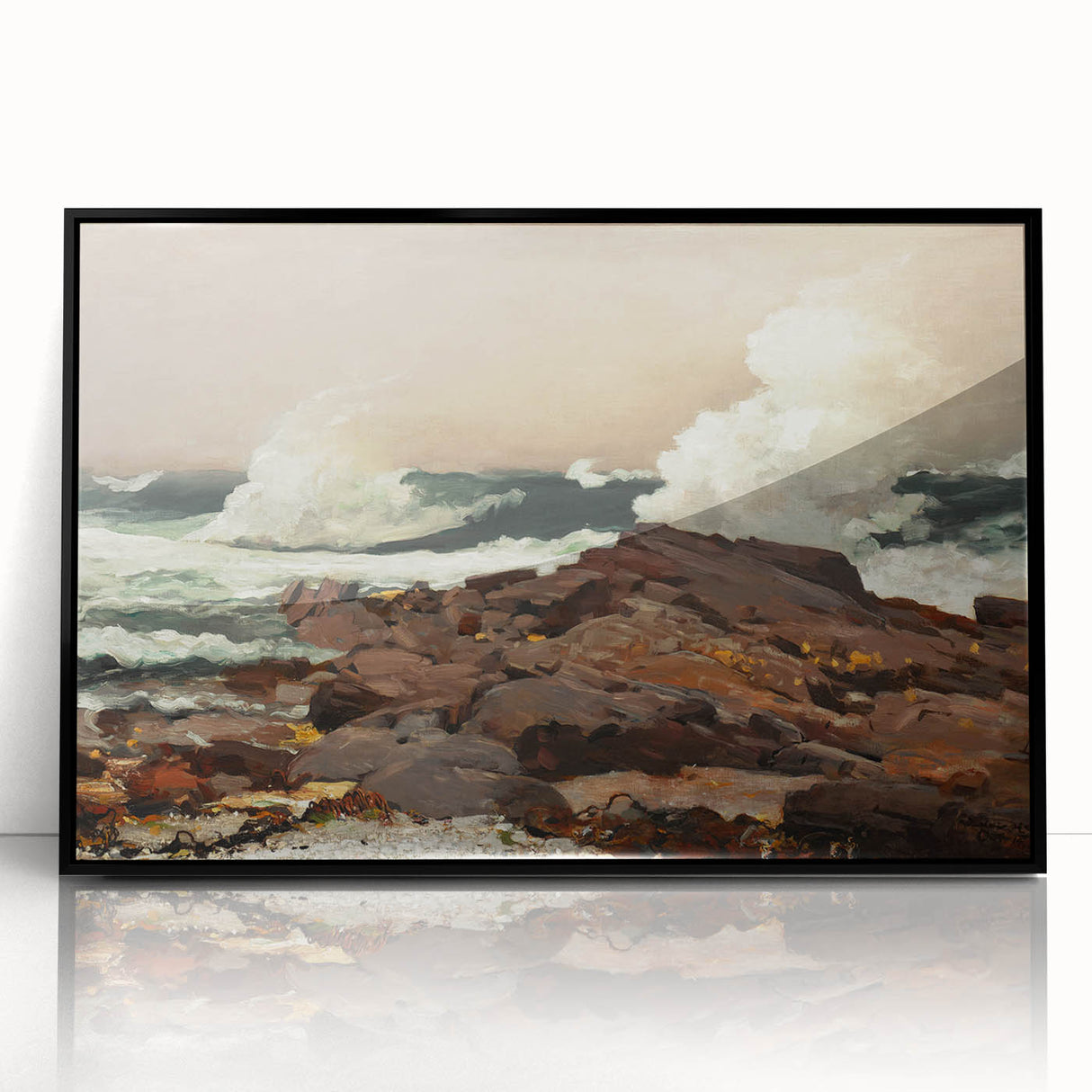 Eastern Point Realism Coastal Art Print - Winslow Homer Ocean Waves, 1900