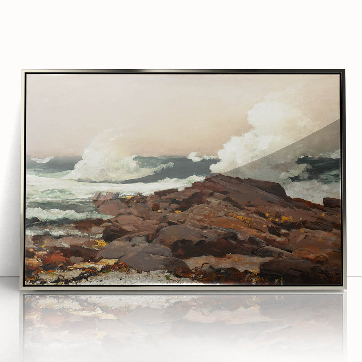 Eastern Point Realism Coastal Art Print - Winslow Homer Ocean Waves, 1900