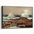 Eastern Point Realism Coastal Art Print - Winslow Homer Ocean Waves, 1900