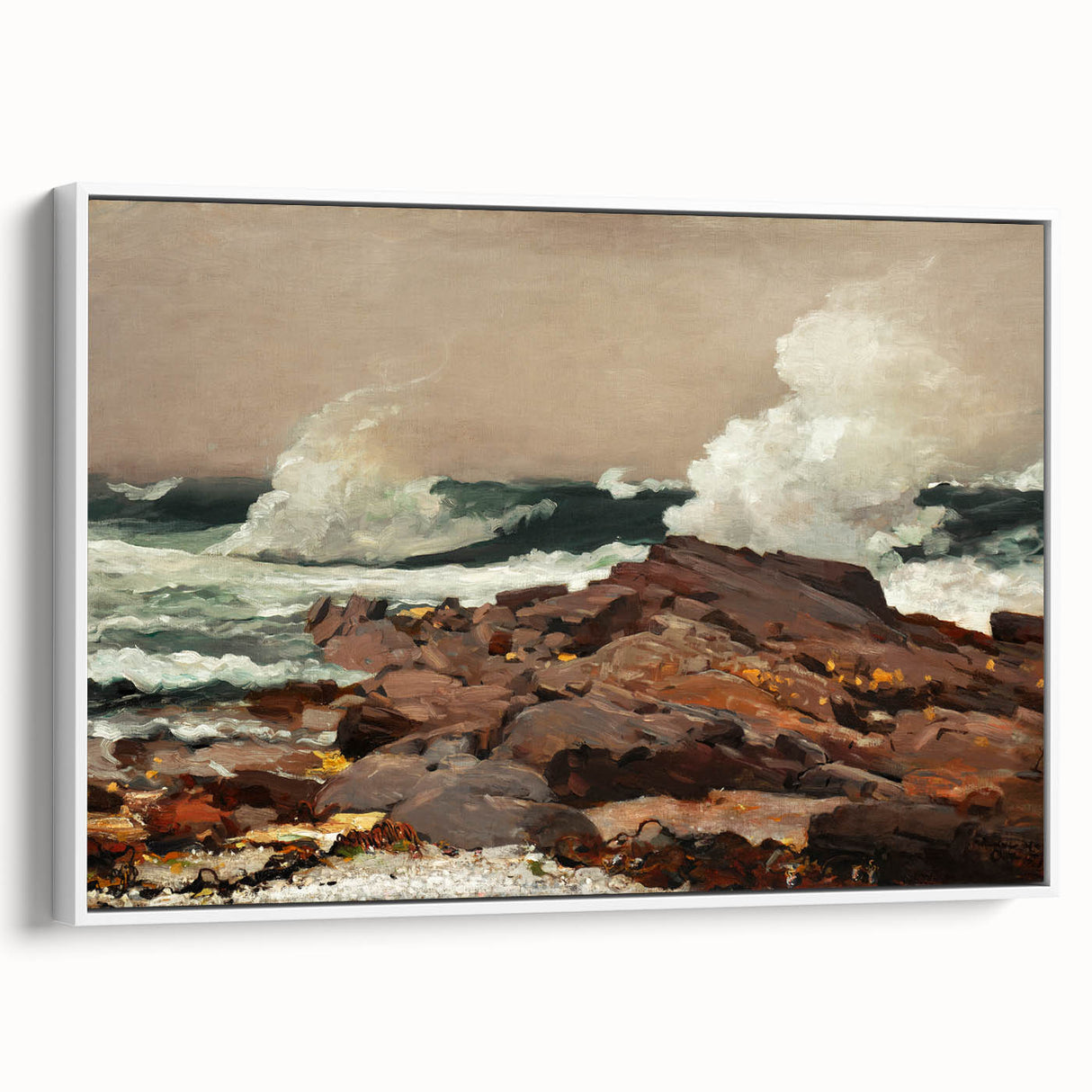Eastern Point Realism Coastal Art Print - Winslow Homer Ocean Waves, 1900