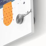 Bunny Pilot Nursery Wall Art – Kids Room & Baby Aviation Decor