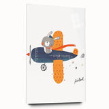 Bunny Pilot Nursery Wall Art – Kids Room & Baby Aviation Decor