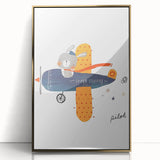 Bunny Pilot Nursery Wall Art – Kids Room & Baby Aviation Decor