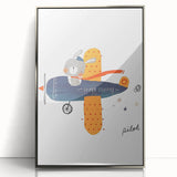 Bunny Pilot Nursery Wall Art – Kids Room & Baby Aviation Decor
