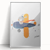 Bunny Pilot Nursery Wall Art – Kids Room & Baby Aviation Decor