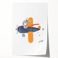 Bunny Pilot Nursery Wall Art – Kids Room & Baby Aviation Decor