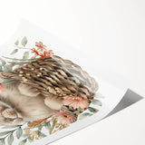 Bunny in Basket - Kids Room Wall Art Canvas and Framed Options