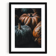 Extra large abstract art print featuring vibrant autumn colors on textured canvas, framed in black.