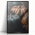Large abstract wall art featuring swirling autumn hues on a framed acrylic, ideal for modern living room decor.
