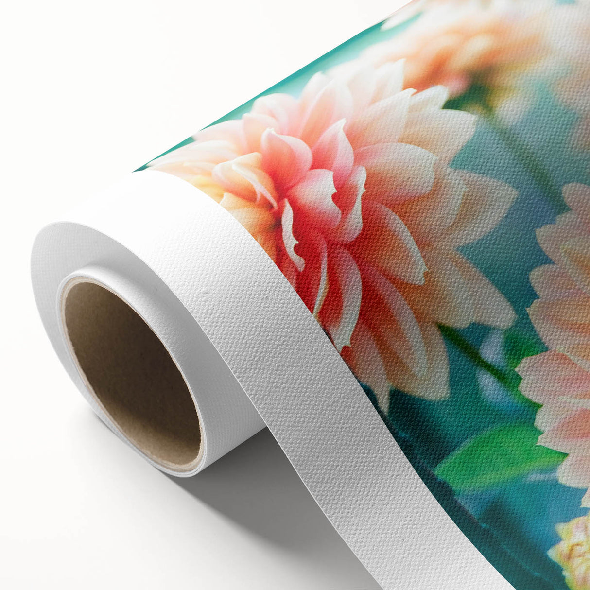 Art Deco poster of spring season in pastel shades on rolled canvas, ideal for nursery wall art.