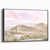 Black and white landscape painting on framed canvas, depicting a serene summer scene, ideal for bedroom wall art.