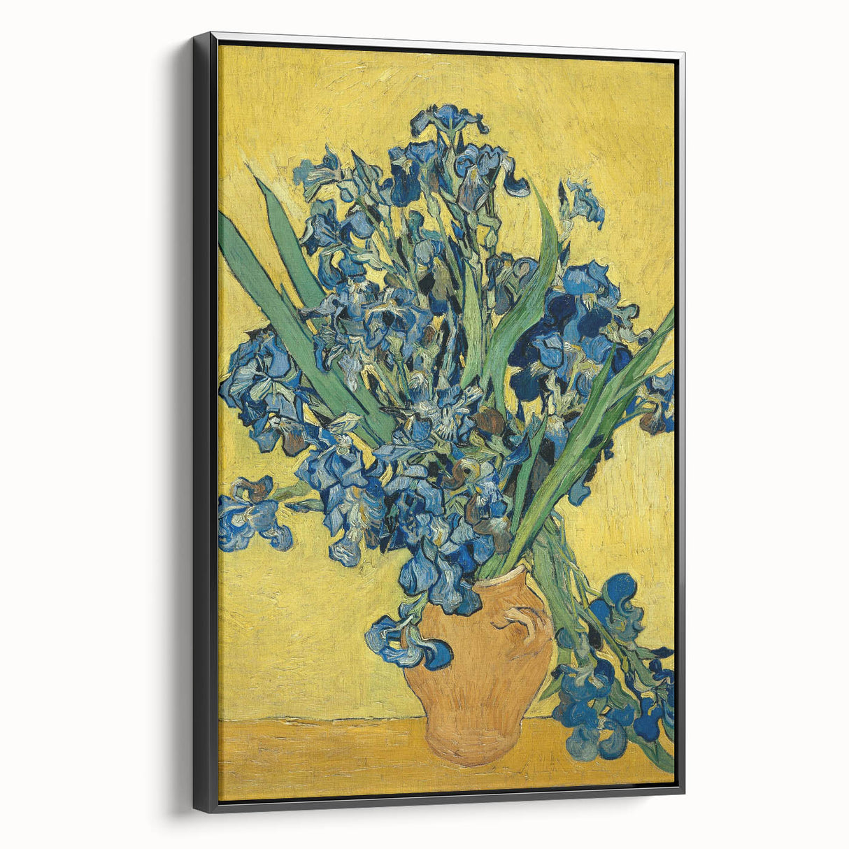Black and white landscape art painting on framed canvas, featuring a vintage poster style, ideal for bedroom decor.