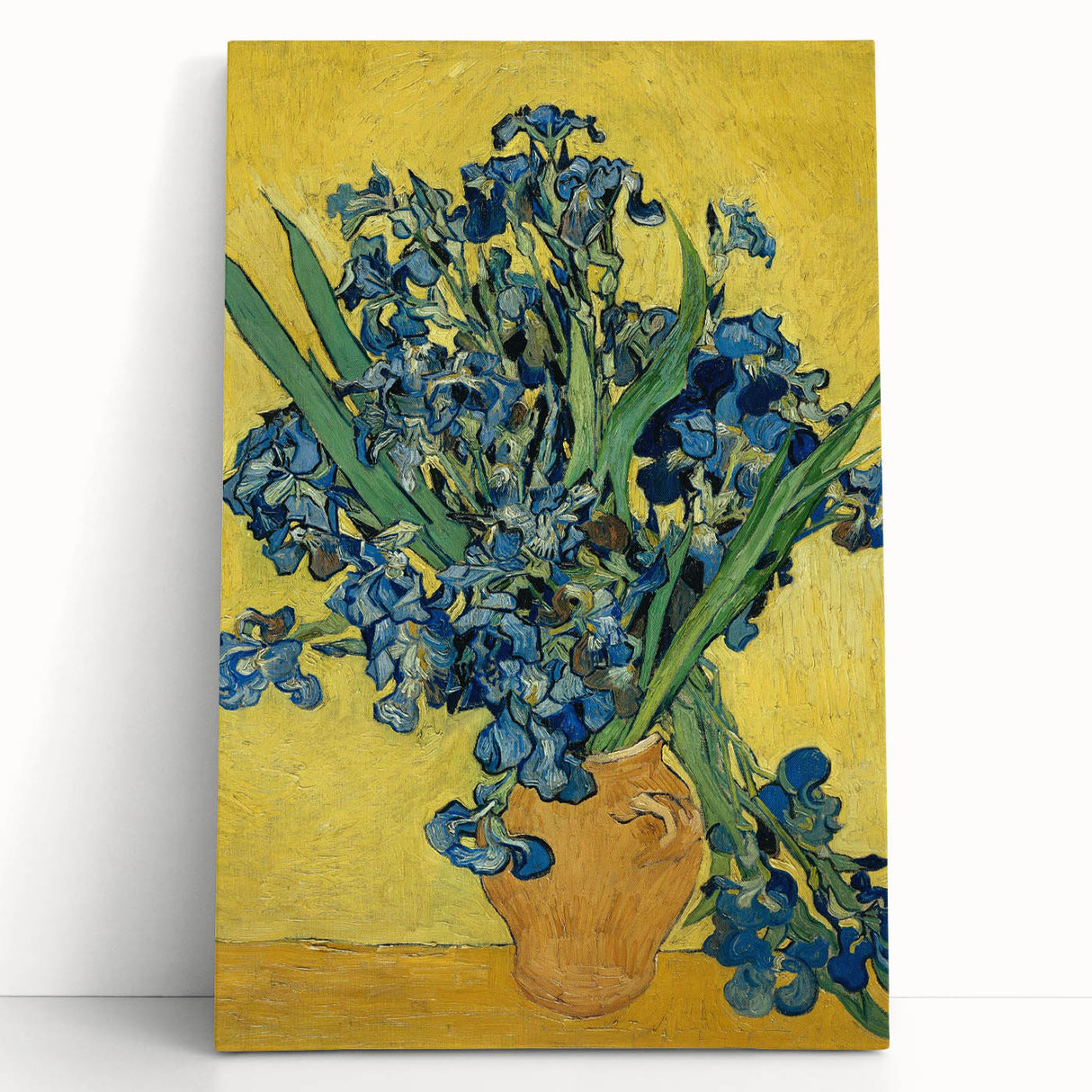 Large black and white print of Van Gogh's artwork on stretched canvas, ideal for kitchen wall art.