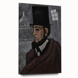 Abstract Modern Art: Dynamic Red, Blue, and Yellow Composition