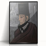 Abstract Modern Art: Dynamic Red, Blue, and Yellow Composition