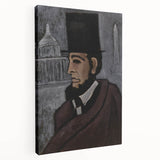 Abstract Modern Art: Dynamic Red, Blue, and Yellow Composition