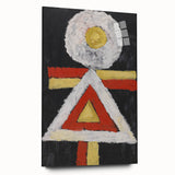 Abstract Modern Art: Organic Shapes in Soft Blue and Peach Hues