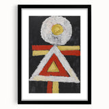 Abstract Modern Art: Organic Shapes in Soft Blue and Peach Hues