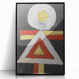 Abstract Modern Art: Organic Shapes in Soft Blue and Peach Hues