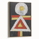 Abstract Modern Art: Organic Shapes in Soft Blue and Peach Hues